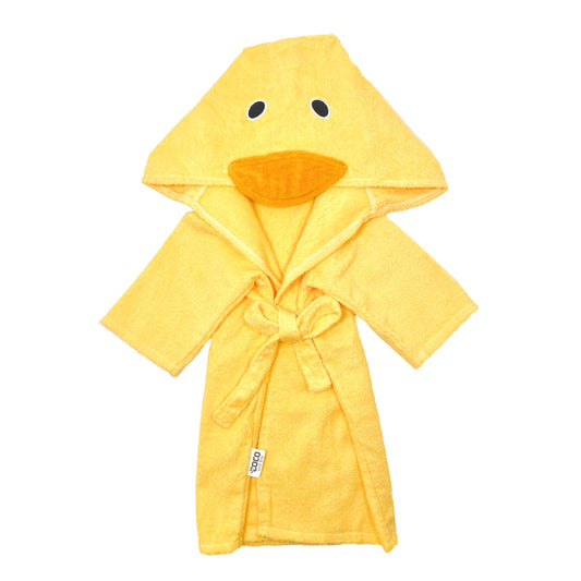 Darcy Duck Yellow Children's Hooded Animal Robe Dressing Gown