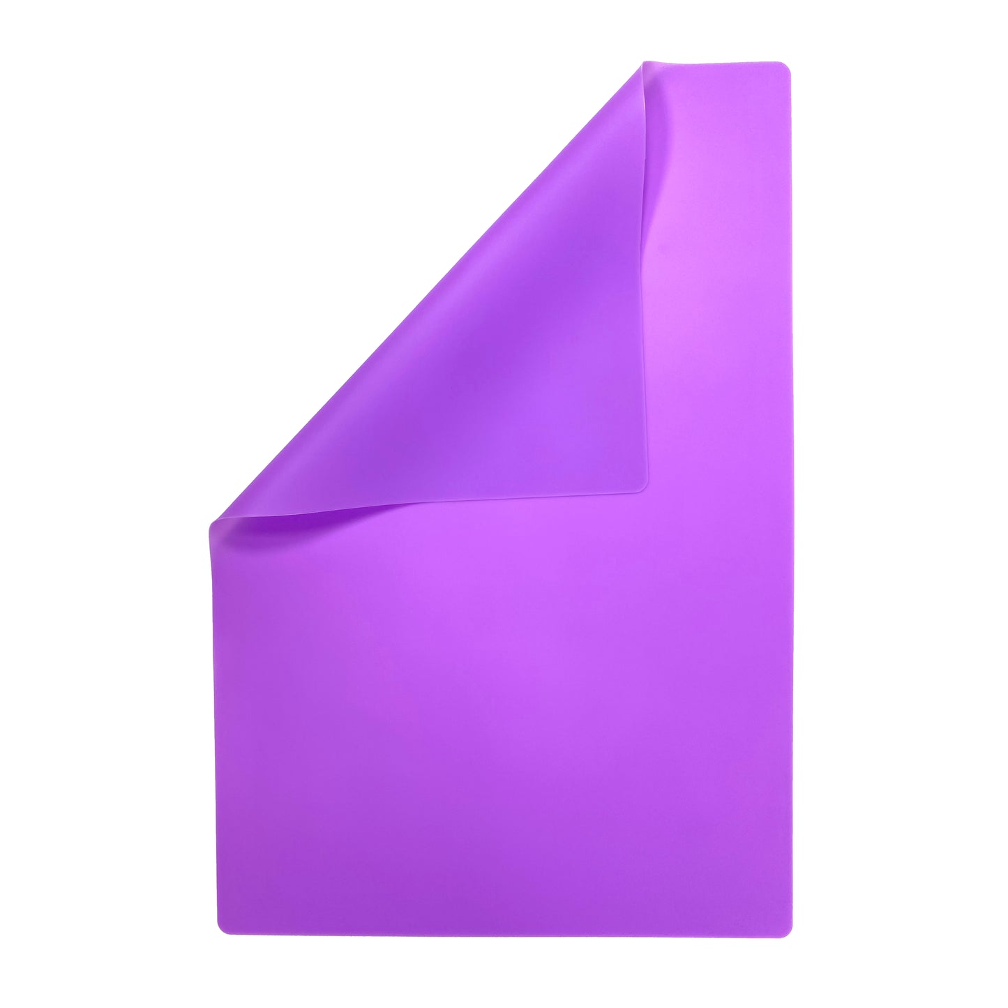 A purple silicone placemat for babies and children, with an embossed Coco and Bro logo in the top right corner.