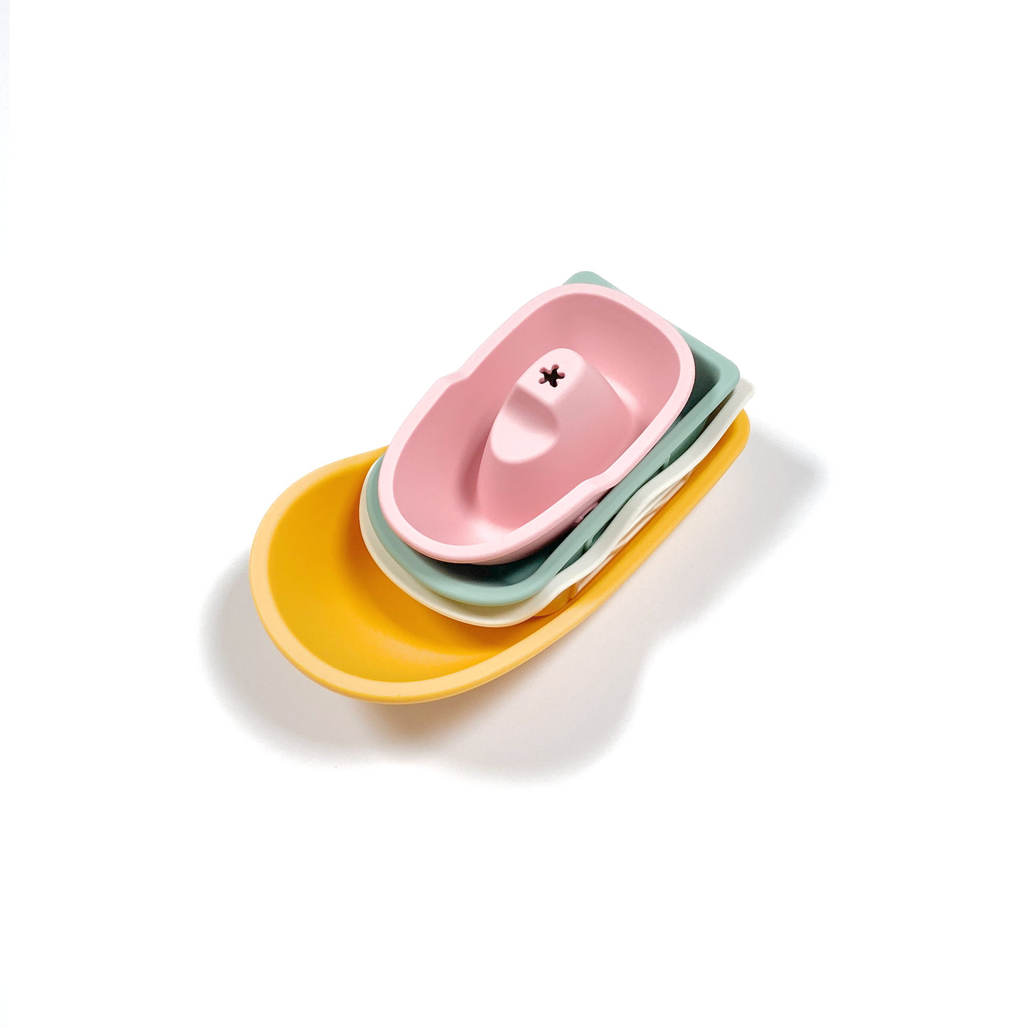 Multicolour Stackable Silicone Bath Toy Boats
