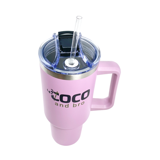 Sweet Lilac Insulated Tumbler Travel Mug with Lid and Handle