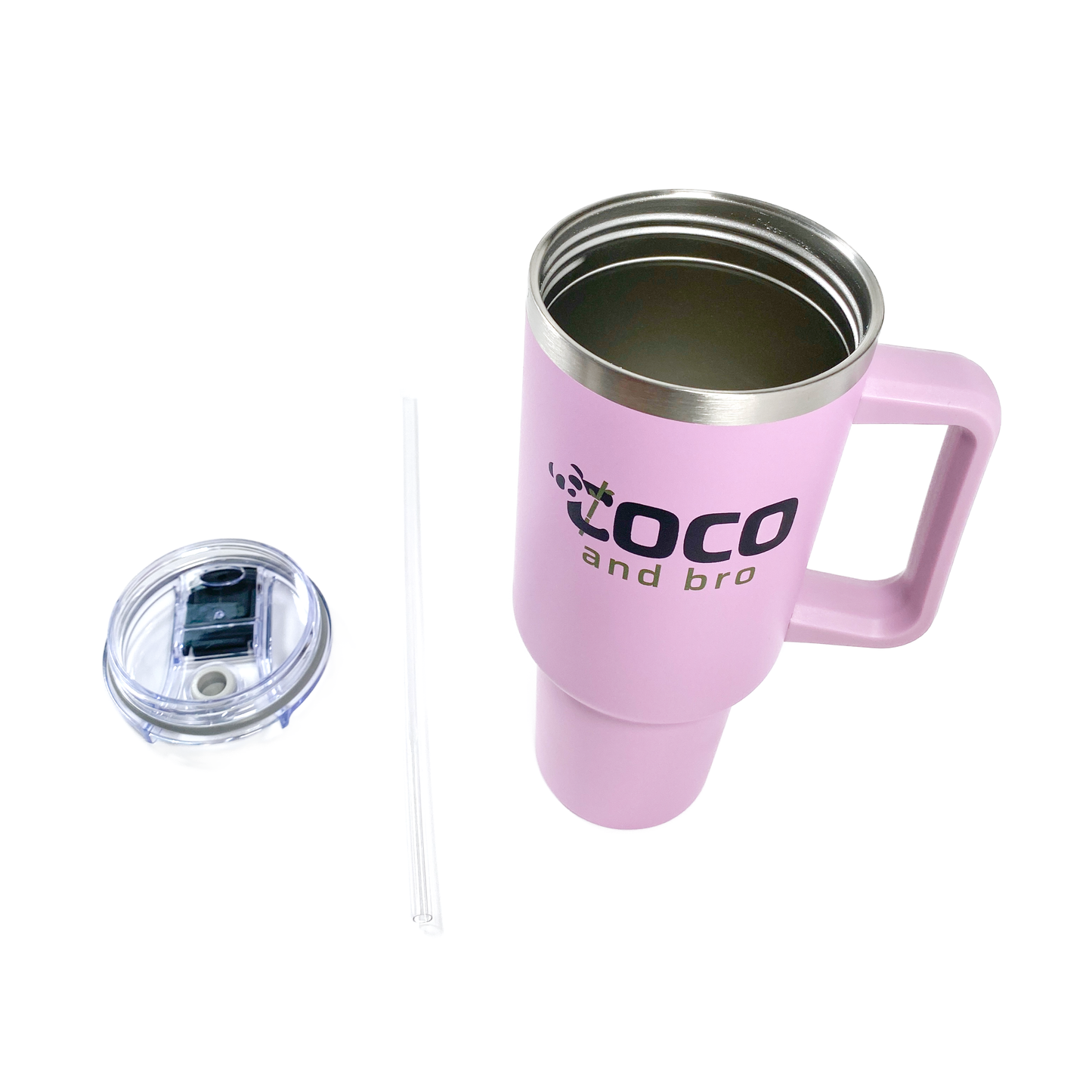 Sweet Lilac Insulated Tumbler Travel Mug with Lid and Handle