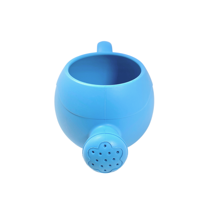 Bright Blue Silicone Watering Can Bath Jug Toy for Babies & Toddlers