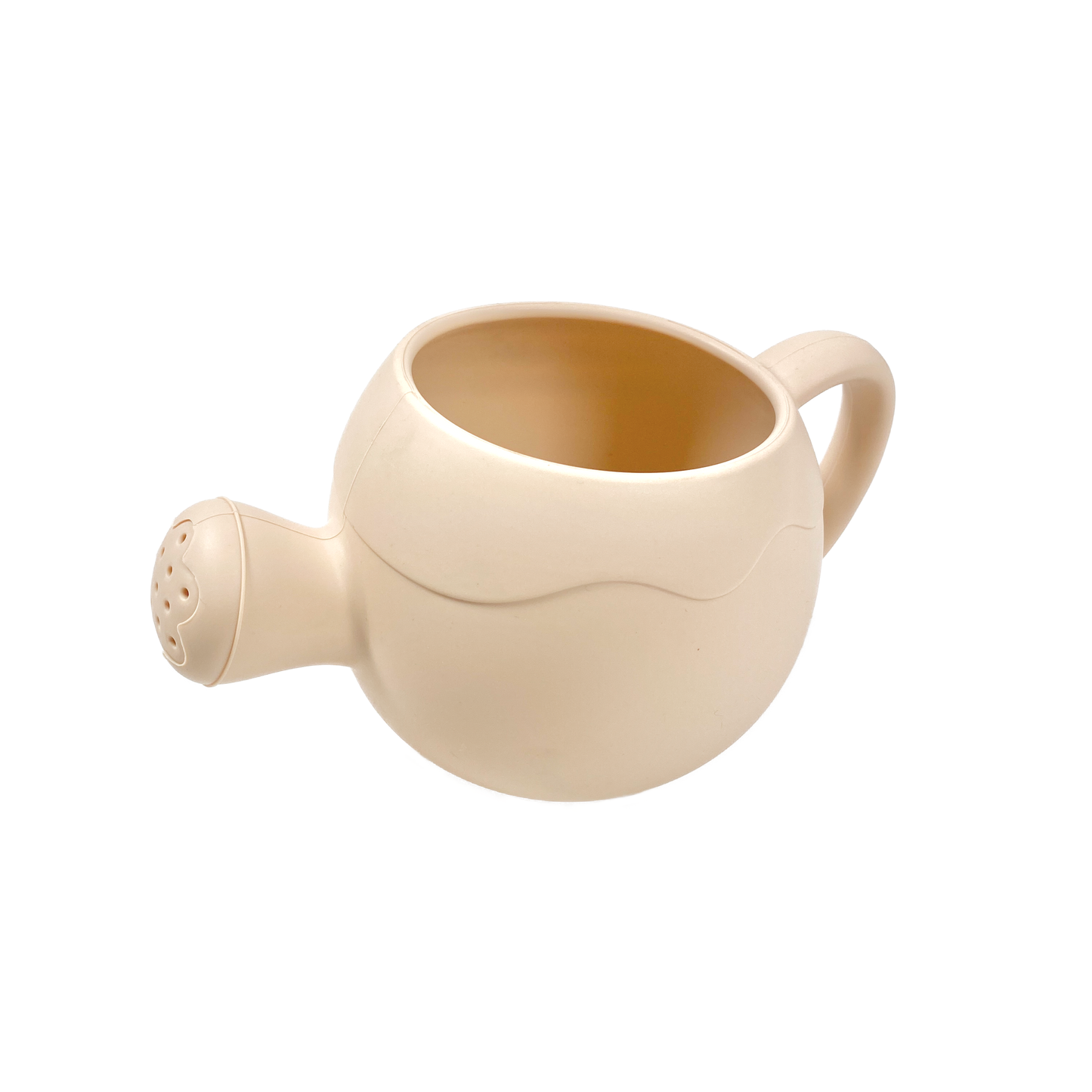 Oatmeal Beige Silicone Watering Can Bath Jug Toy for Babies & Toddlers