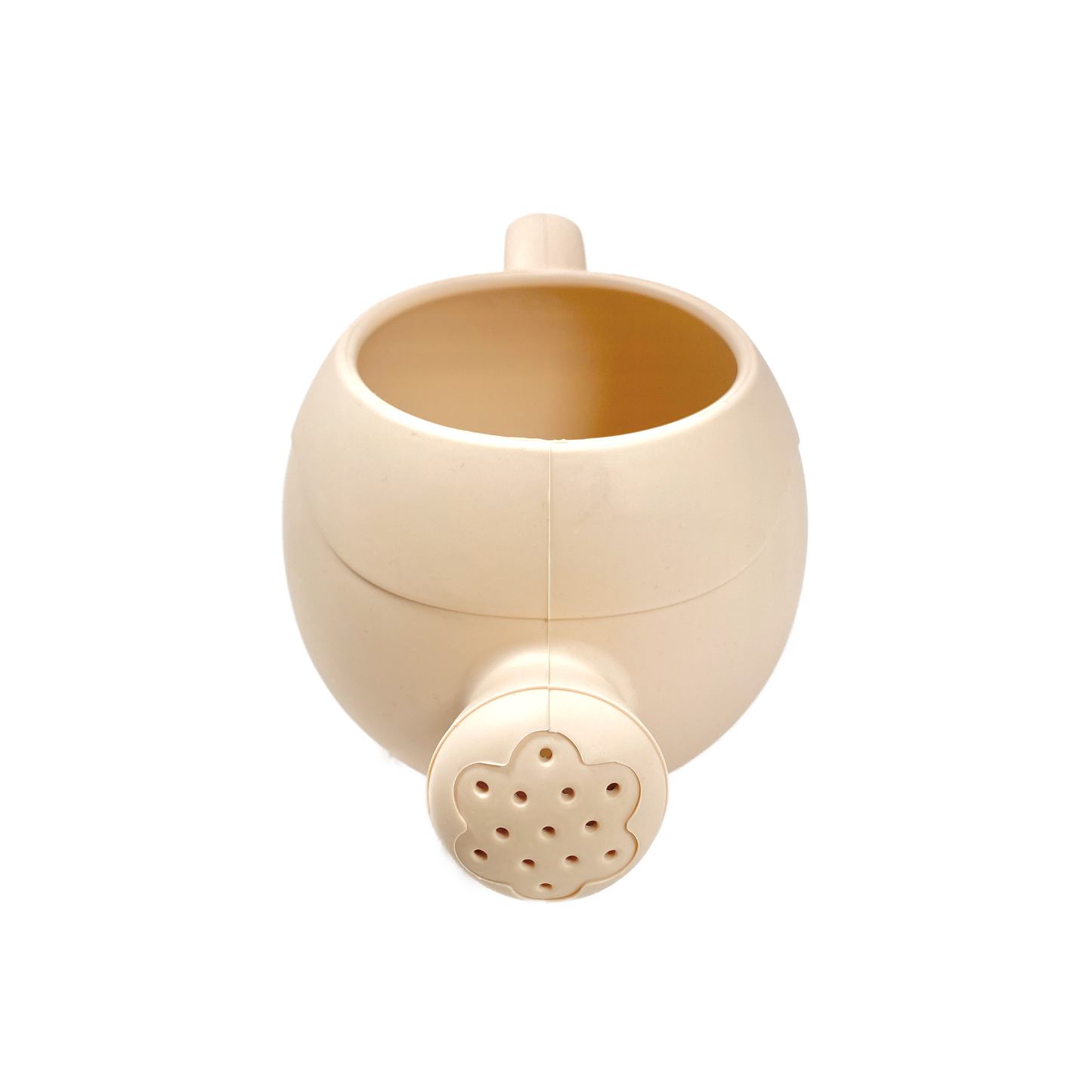Oatmeal Beige Silicone Watering Can Bath Jug Toy for Babies & Toddlers