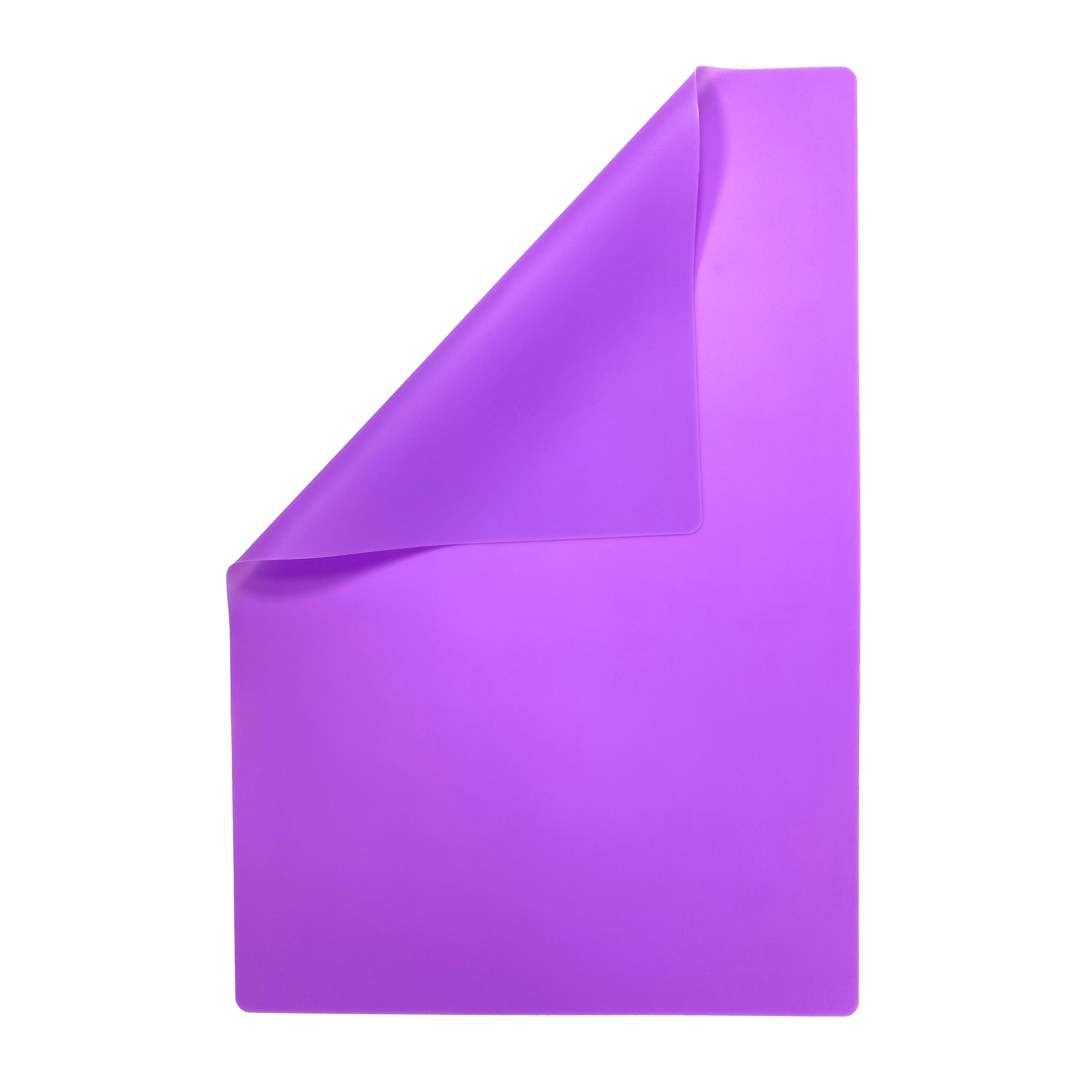A purple silicone placemat for babies and children, with an embossed Coco and Bro logo in the top right corner.