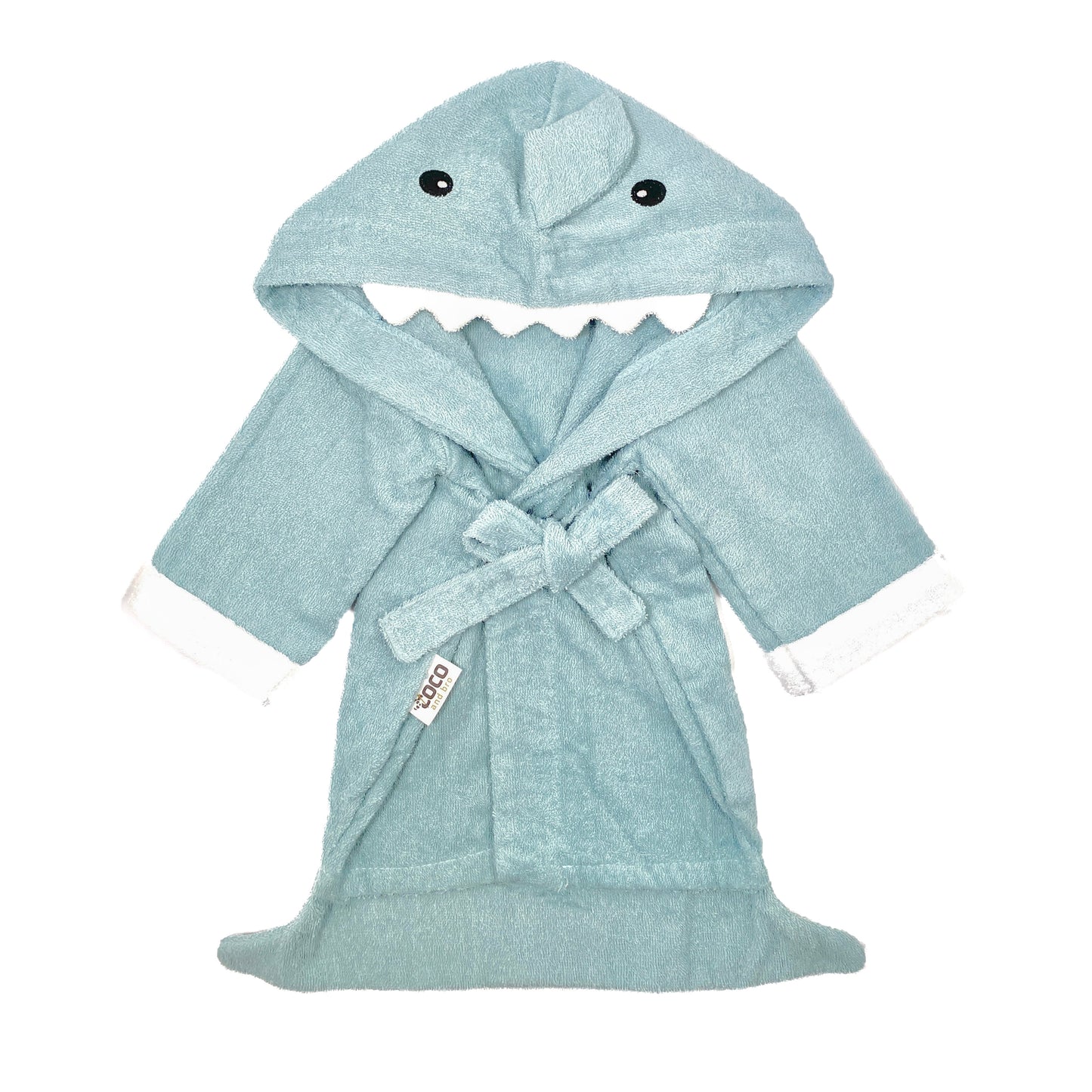 Sammy Shark Blue Children's Hooded Animal Robe Dressing Gown