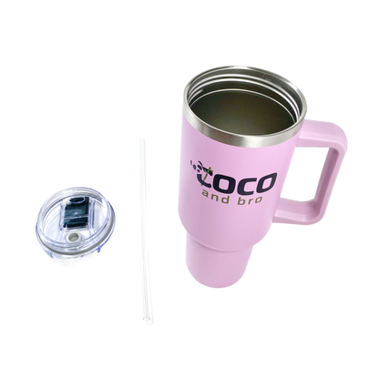 Sweet Lilac Insulated Tumbler Travel Mug with Lid and Handle